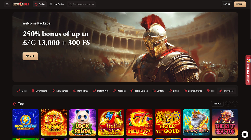 Legion Bet Casino — Roman-themed online casino